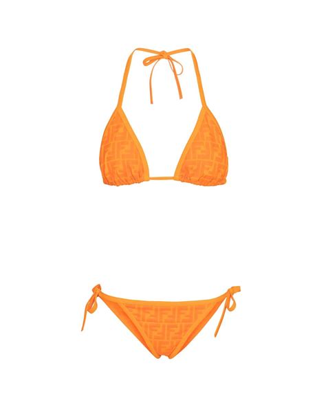 orange fendi swimsuit|fendi bikini orange.